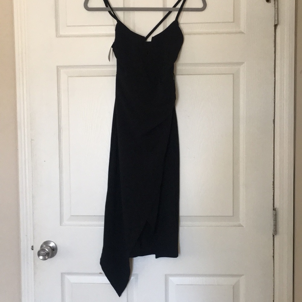 NWT!!! Side slit black dress
